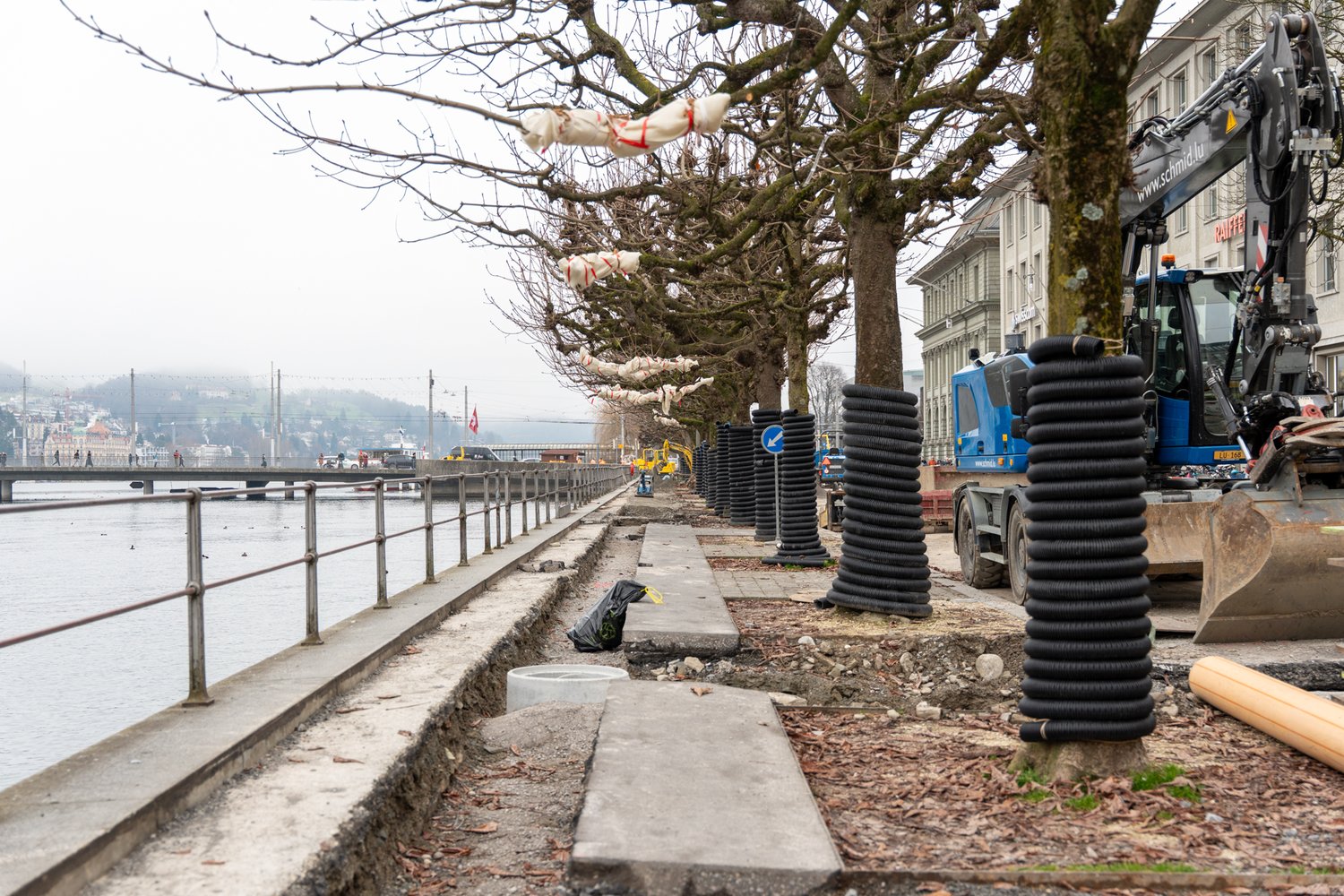 Fussweg entlang der Bahnhofstrasse in Luzern