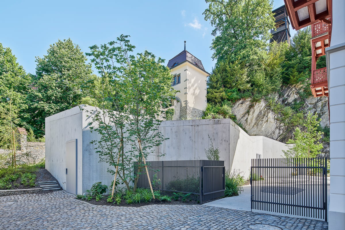 Blick auf den neuen Pavillon im Gletschergarten Luzern