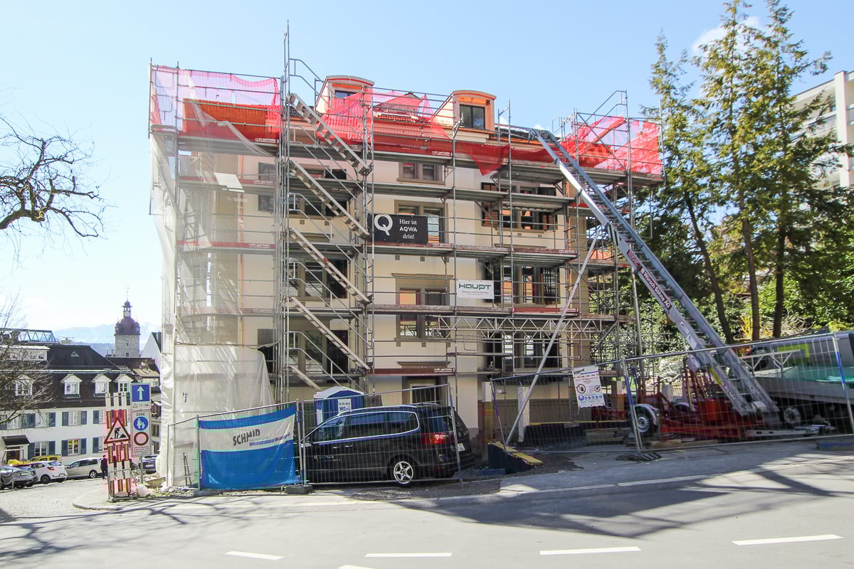 Aussenansicht des Wohnhauses Mariahilfgasse in Luzern