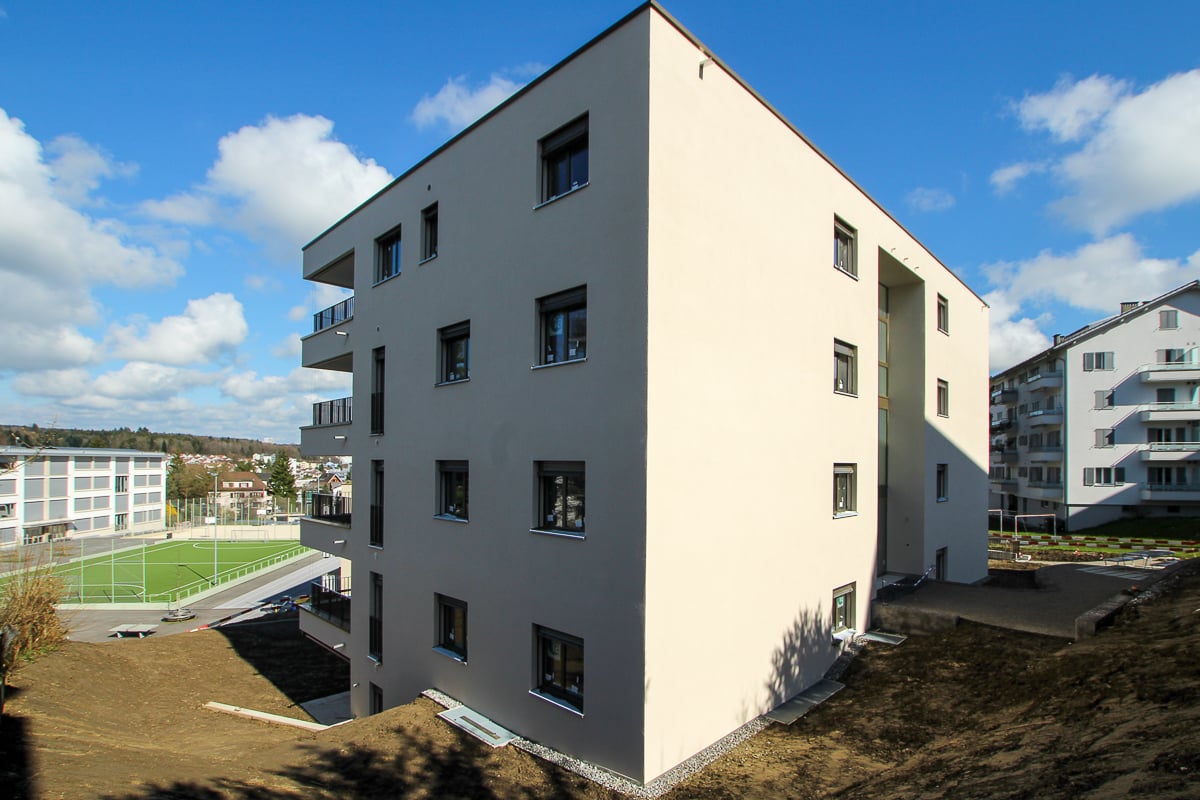 Fassadenansicht des Ersatzneubaues