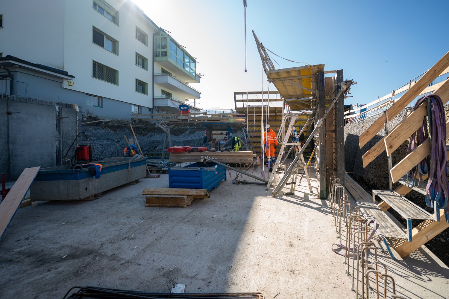 Rohbau des Untergeschosses in Luzern