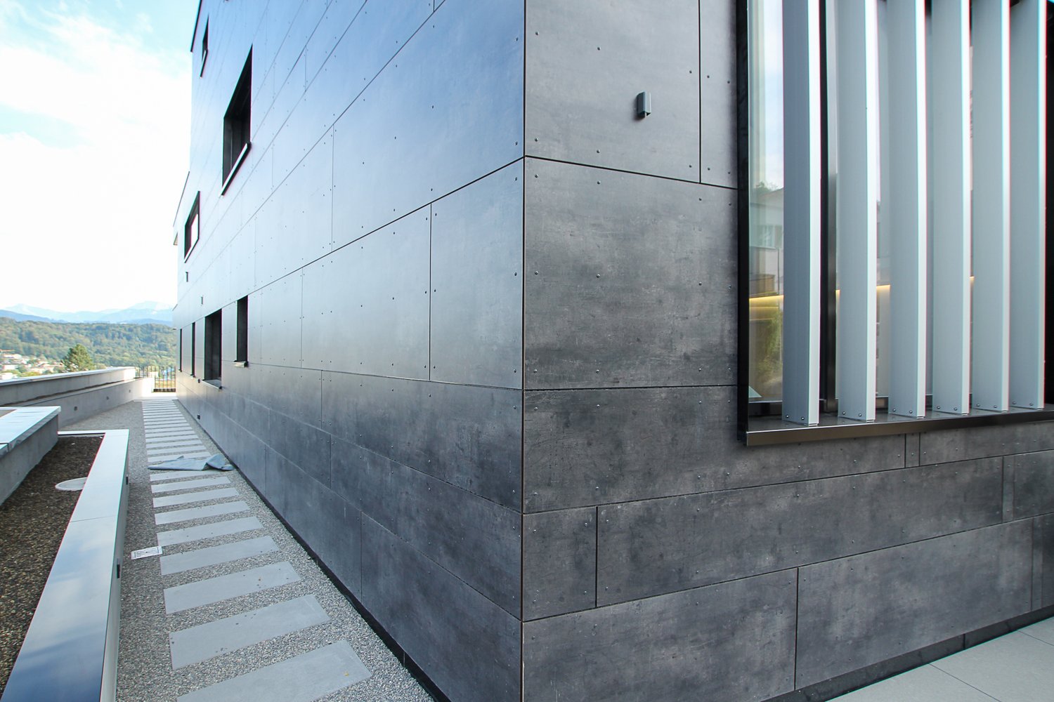 Hinterlüftete Fassade vom MFH am Steinhofrain in Luzern