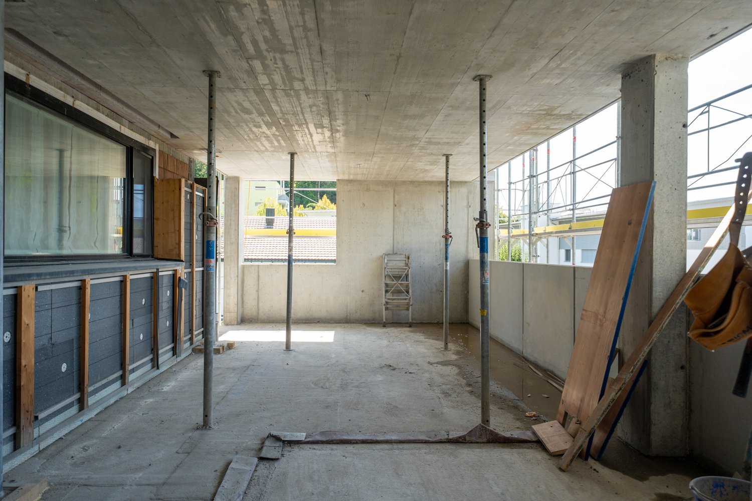 Innenraum im Rohbau