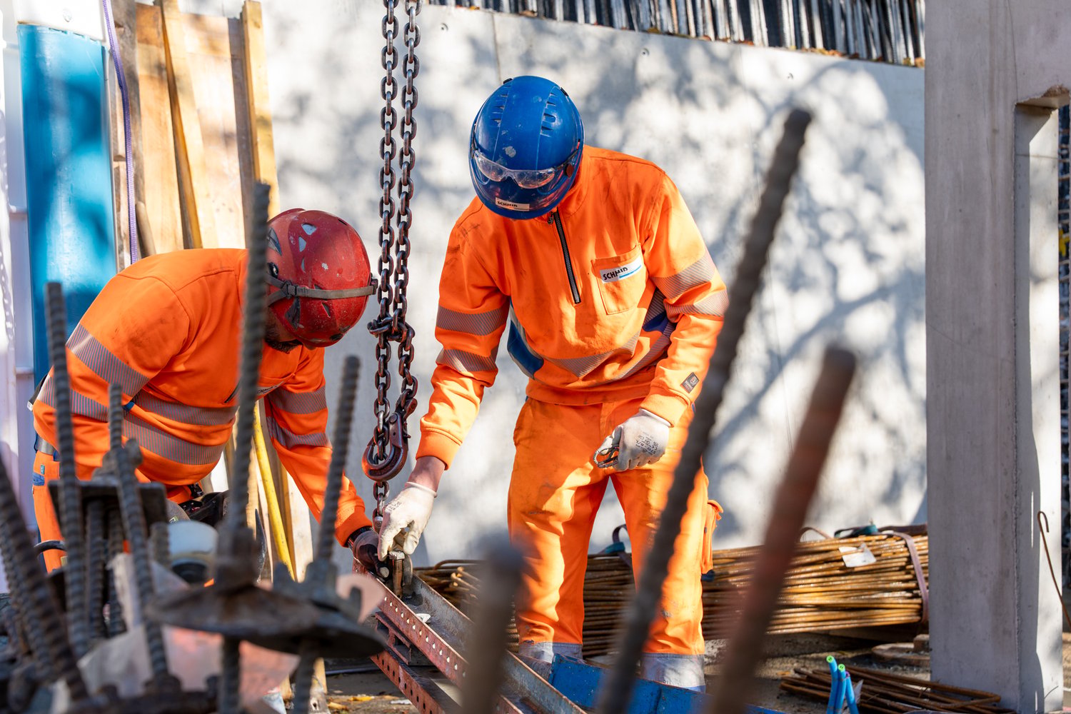 Bauarbeiter auf der Baustelle