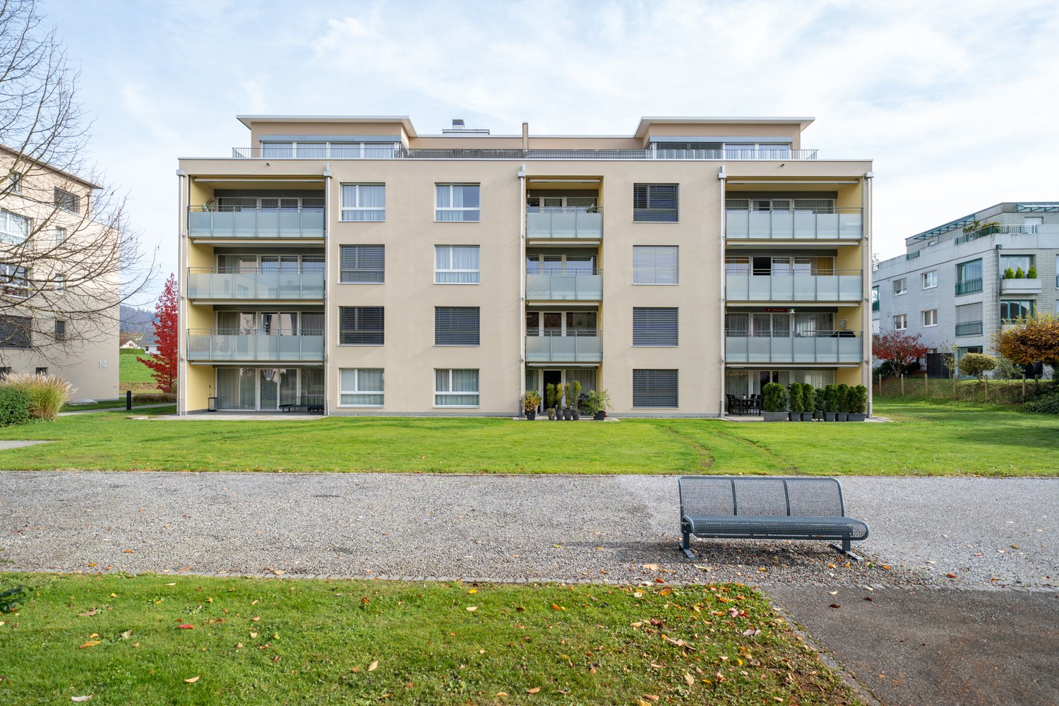 Sanierte Fassade des MFH Heuweg 16 in Oftringen