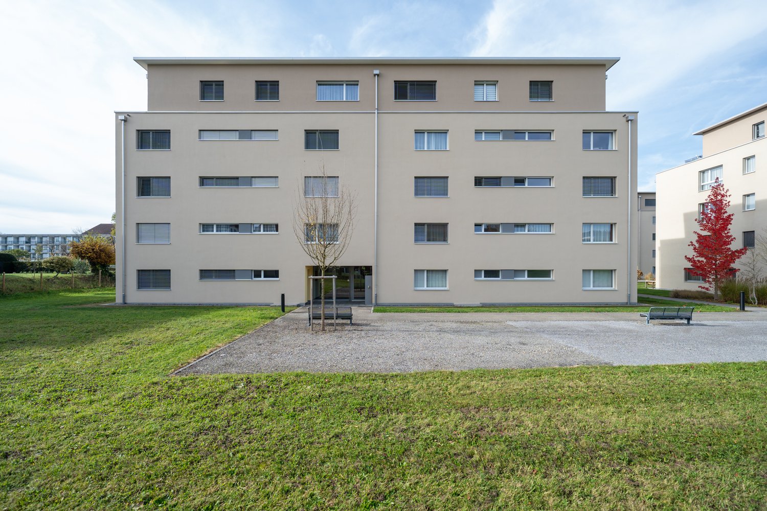 Sanierte Fassade des MFH Heuweg 16 in Oftringen