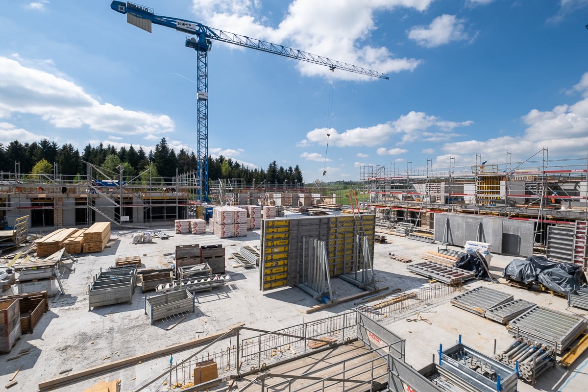 Baumeisterarbeiten bei der Baustelle Rütipark in Rain