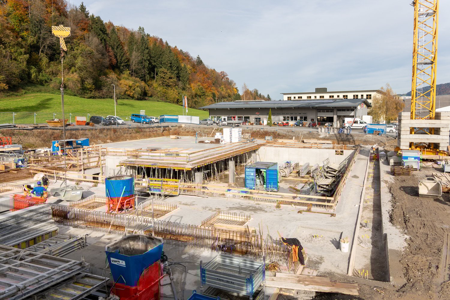 Drohnenaufnahme vom Bauplatz Ronmatt in Ebikon
