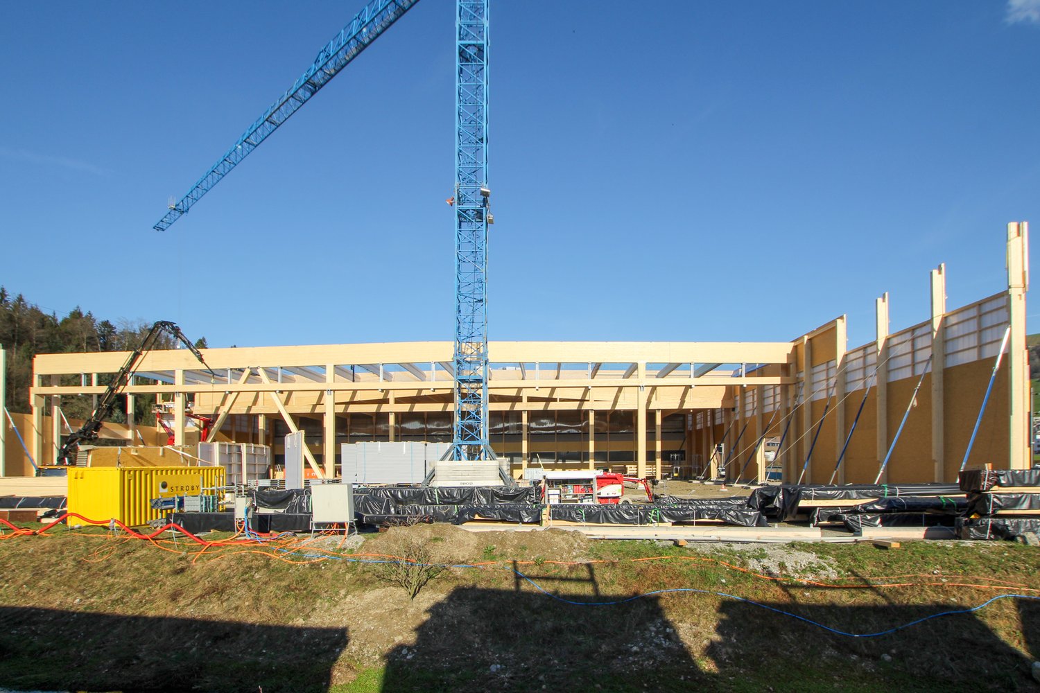 Neubau Produktionshalle Strüby Rohbau