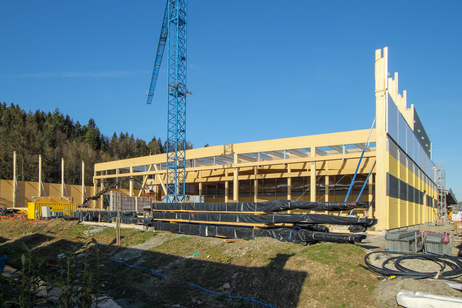 Neubau Produktionshalle Strüby Rohbau