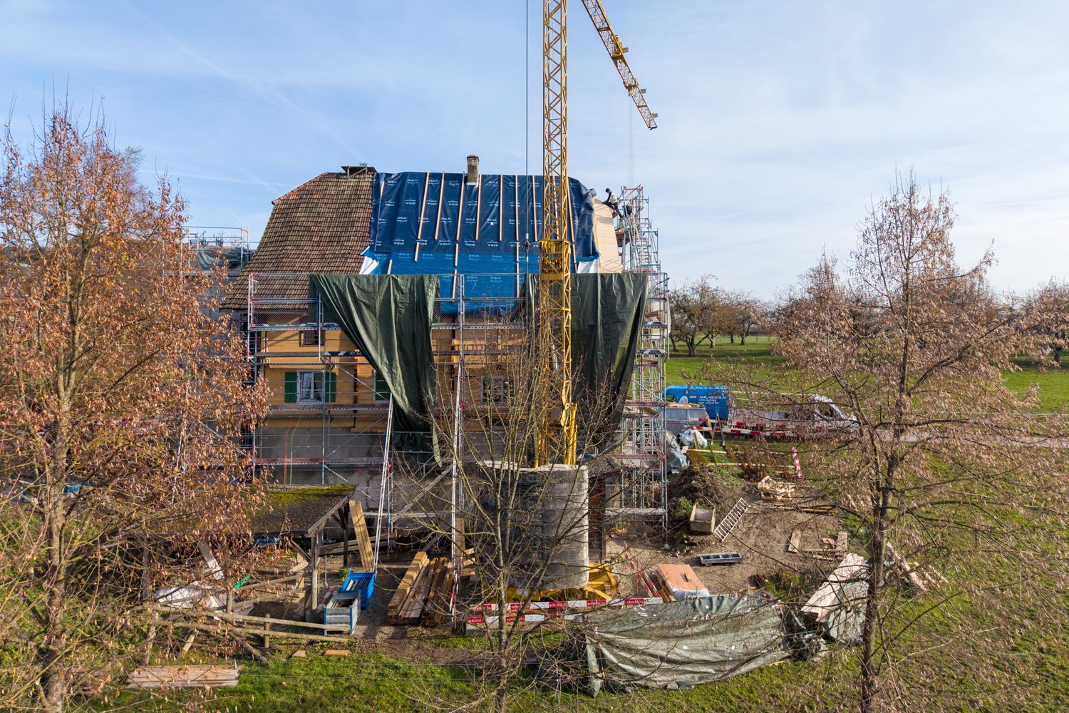 Aussenaufnahme der Ronmühle Schötz - Umbau