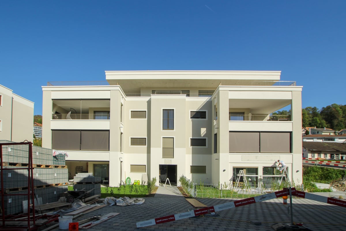 Fassade des MFH Birkenweg in Triengen