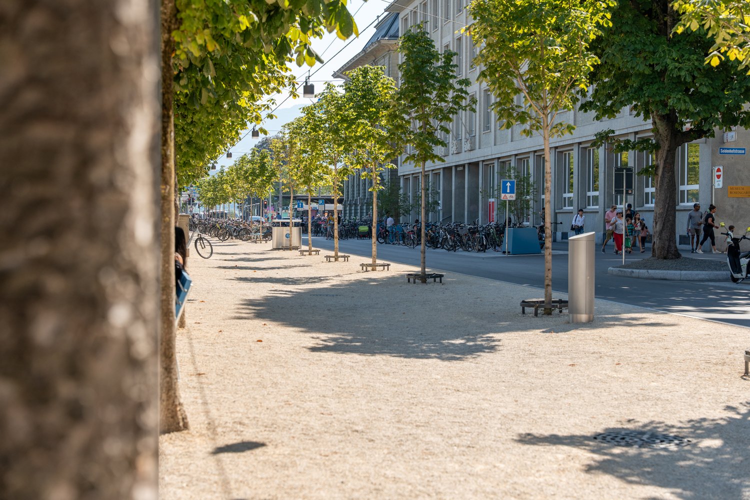 Fertige sanierte Bahnhofstrasse in Luzern