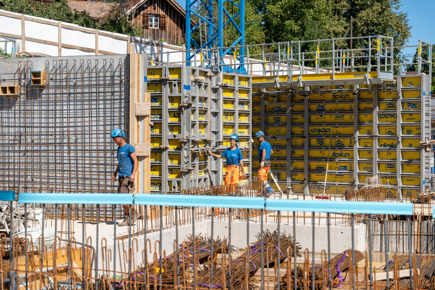 Untergeschoss der Baustelle Oase in Buchrain