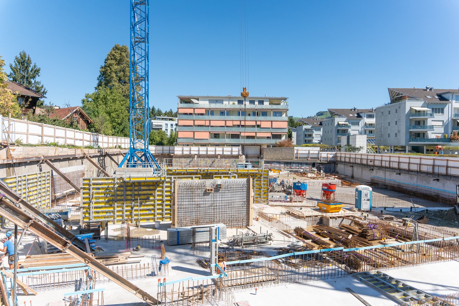 Untergeschoss der Baustelle Oase in Buchrain