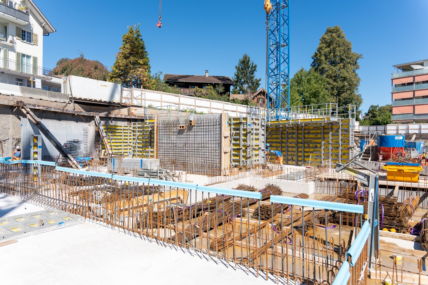 Untergeschoss der Baustelle Oase in Buchrain