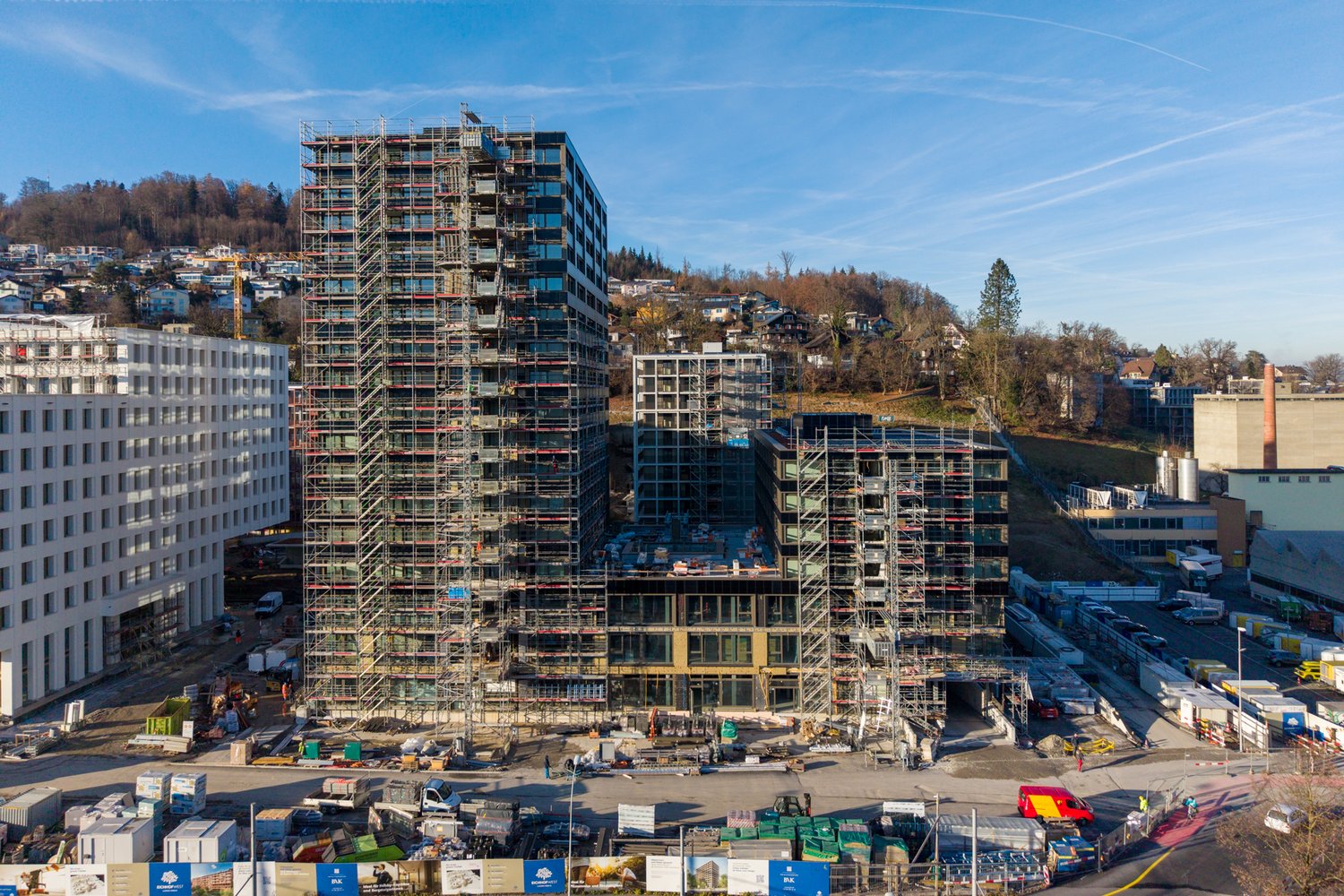 Drohnenaufnahme der Überbauung West Eichhof