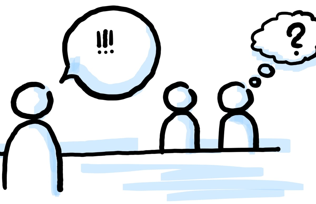 Skizze einer Versammlung