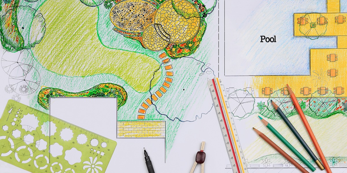 Stockbild | Gartenbau | Planung | 1200x600